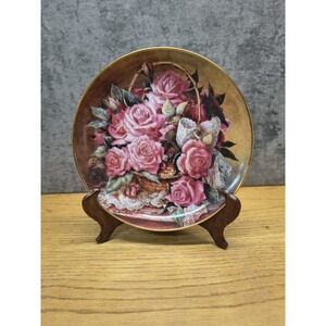 VINTAGE FRANKLIN MINT GRACE DE MONACO ROSE PLATE Limited Edition
